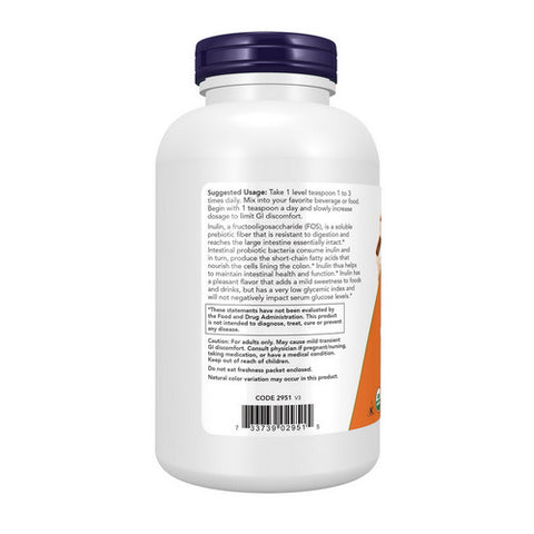 Now Foods, Inulin Prebiotic Pure Powder Organic, 1 lb
