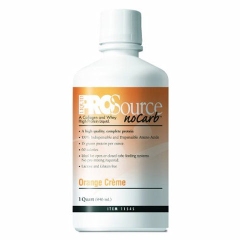 Medtrition, Protein Supplement ProSource NoCarb Orange CrÃ¨me Flavor 32 oz. Bottle Ready to Use, 32 Oz