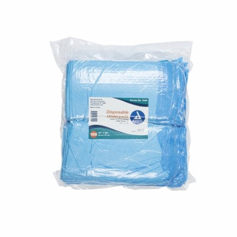 Dynarex, Disposable Underpad Fluff Light Absorbency 17 X 24 Inch, Count of 100