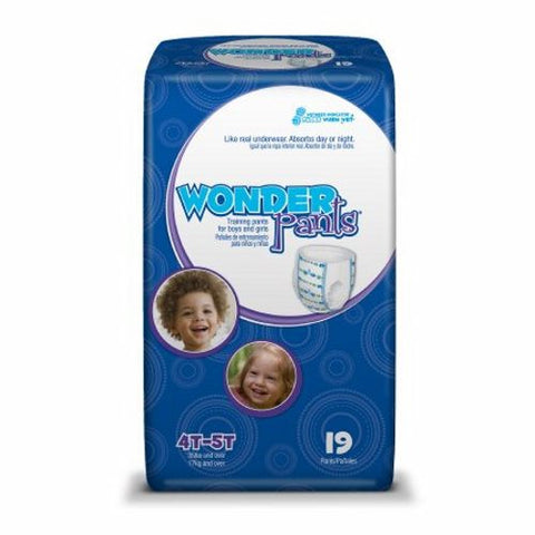 First Quality, Unisex Toddler Training Pants Pull On with Tear Away Seams Size 4T to 5T Disposable Heavy Absorbency, Pack Of 19