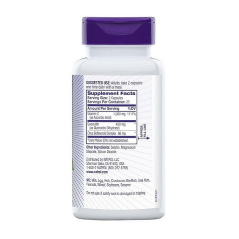 Natrol, Quercetin Complex Immune Health, 500 MG, 50 Caps