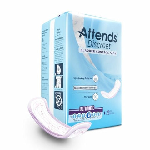 Attends, Bladder Control Pad Discreet 15 Inch Length Heavy Absorbency, Case Of 10