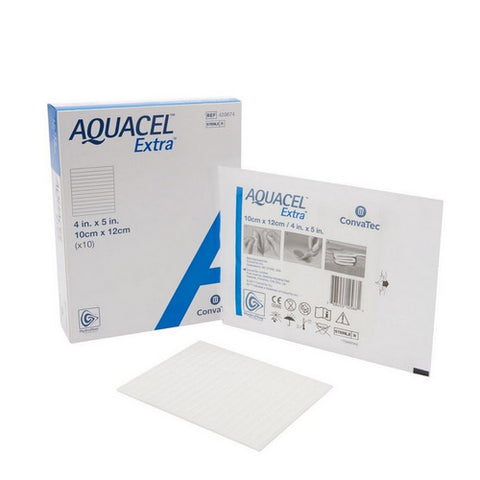 Convatec, Hydrofiber Dressing Aquacel  Extra Hydrofiber (Sodium Carboxymethylcellulose) 4 X 5 Inch, Count of 1