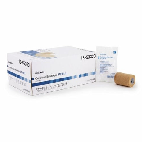 McKesson, Cohesive Bandage 3 Inch X 5 Yard Self-Adherent Closure Tan 16-53343, Count of 1