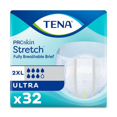 Tena, Unisex Adult Incontinence Brief TENA  Stretch Ultra Tab Closure 2X-Large Disposable Heavy Absorbency, Count of 32