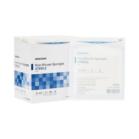 McKesson, Nonwoven Sponge 4 X 4 Inch 6-Ply Sterile 16-4246, 1 Pack