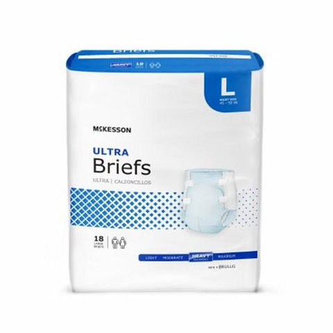 McKesson, Unisex Adult Incontinence Brief Ultra Large Disposable Heavy Absorbency, Count of 4