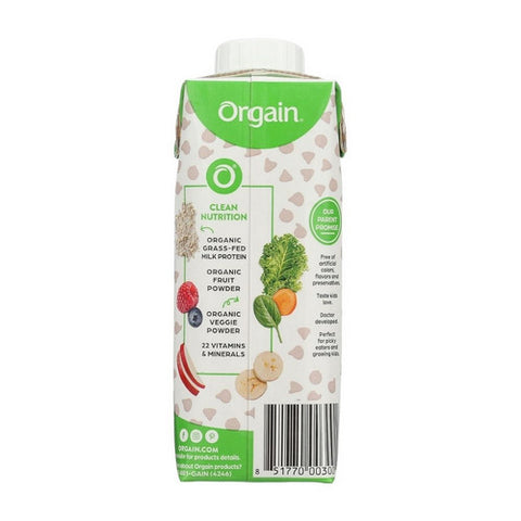 Orgain, Pediatric Oral Supplement Orgain  Kids  Protein Organic Nutritional Shake Chocolate Flavor 8Â¼ oz. Ca, 8.25 Oz