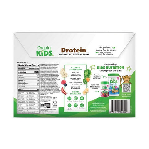 Orgain, Pediatric Oral Supplement Orgain  Kids  Protein Organic Nutritional Shake Chocolate Flavor 8Â¼ oz. Ca, Count of 12