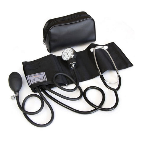 Mabis Healthcare, Blood Pressure w Stethoscope Kit Pocket Style Hand Held Large Nylon Cuff 22 Inch Stethoscope Tube, 1 Kit