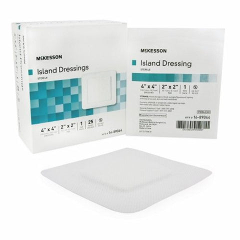 McKesson, Adhesive Dressing McKesson 4 X 4 Inch Polypropylene / Rayon Square White Sterile, Count of 1