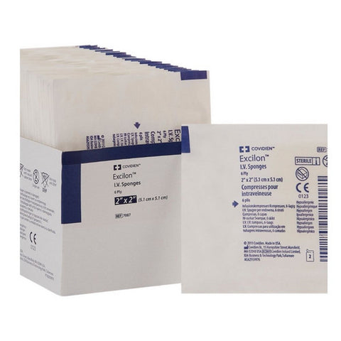 Excilon, I.V. Sponge 2 X 2 Inch 6-Ply Sterile, Case Of 20