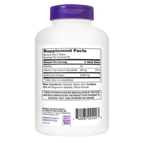21st Century, Super Collagen Plus Vitamin C, 180 Tabs