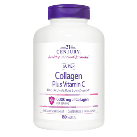 21st Century, Super Collagen Plus Vitamin C, 180 Tabs