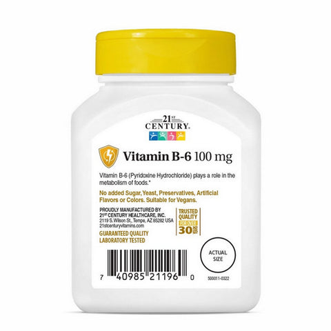 21st Century, Vitamin B-6, 100mg, 110 Tabs