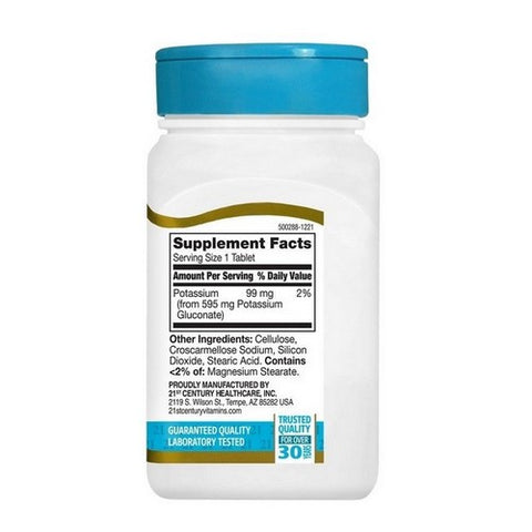 21st Century, Potassium, 595Mg, 110 Tabs