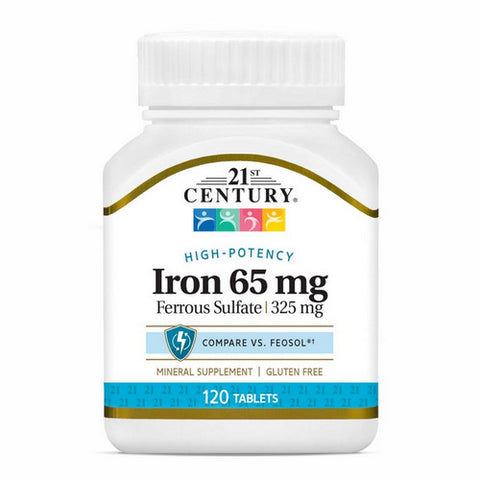 21st Century, Iron Ferrous Sulfate, 325 mg, 120 Tabs