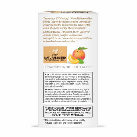 21st Century, Herbal Slimming Tea Peach-Apricot, Peach Apricot 24 Bags