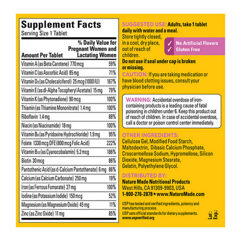 Nature Made, Multi Prenatal, 250 Tabs