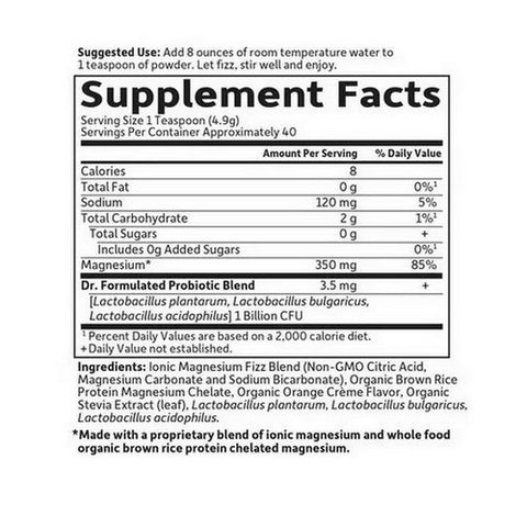 Garden of Life, Dr. Formulated Magnesium Powder, Orange, 7 Oz