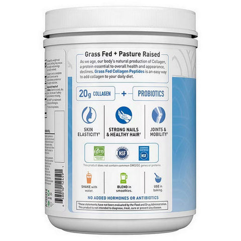 Garden of Life, Grass Fed Collagen Peptides Unflavored, 19.75 Oz