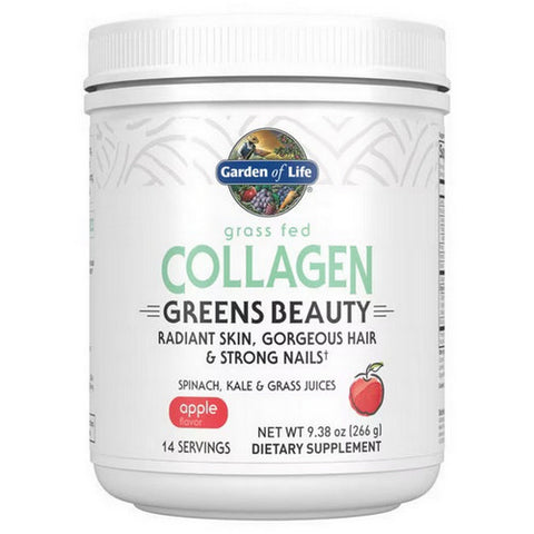 Garden of Life, Collagen Greens Beauty Powder, Apple, 266 Grams