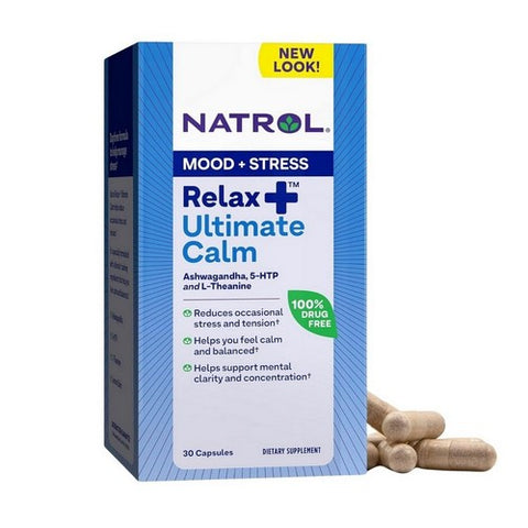 Natrol, Relax Plus Ultimate Calm Stress Relief, 30 Caps