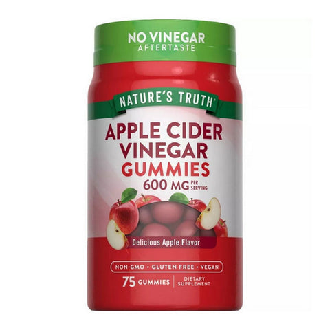Sundance, Apple Cider Vinegar, 600 mg, Natural Apple Flavor 75 Vegan Gummies
