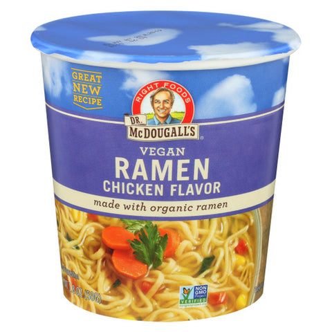 Dr. Mcdougall's, Vegan Chicken Ramen Soup Cup, 1.8 Oz(Case Of 6)