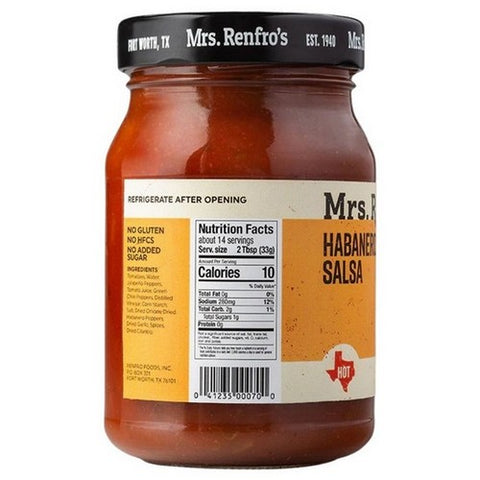 Mrs Renfro, Salsa Habanero, 16 Oz(Case Of 6)