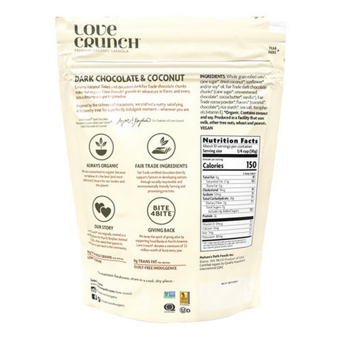 Natures Path, Organic Love Crunch Granola Dark Chocolate And Coconut, 11.5 Oz(Case Of 6)