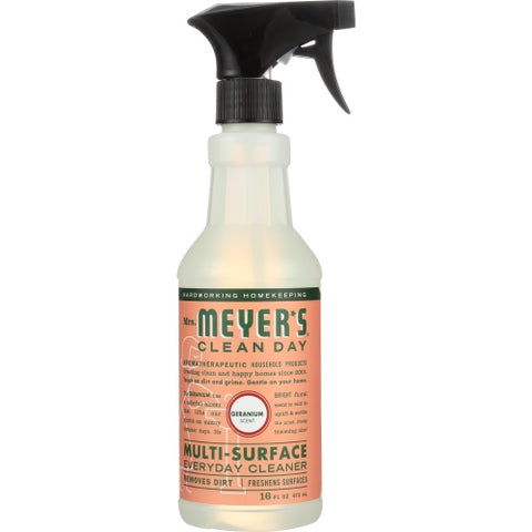Mrs. Meyer's, Geranium Multi Surface Everyday Cleaner, 16 Oz(Case Of 6)