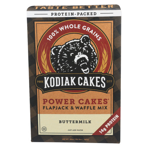 Kodiak Cakes, Power Cakes Whole Grain Flapjack And Waffle Mix Buttermilk, 20 Oz(Case Of 6)