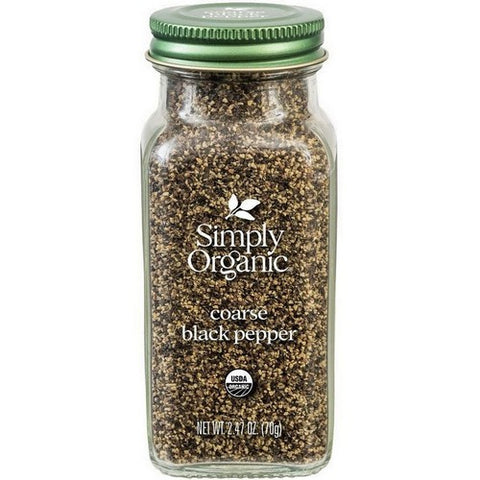 Simply Organic, Organic Black Pepper Coarse Grind, 2.47 Oz(Case Of 6)