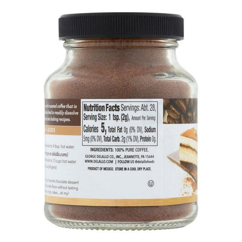 Delallo, Instant Espresso Powder, 1.94 Oz(Case Of 6)