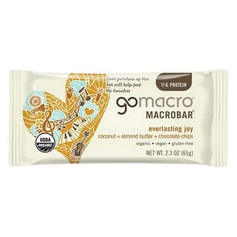 Gomacro, Coconut Plus Almond Butter And Chocolate Chips MacroBar, Case of 12 X 2.3 Oz