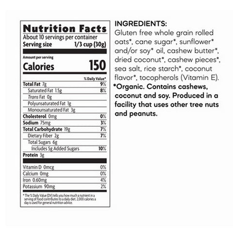 Natures Path, Organic Coconut And Cashew Butter, 11 Oz(Case Of 8)