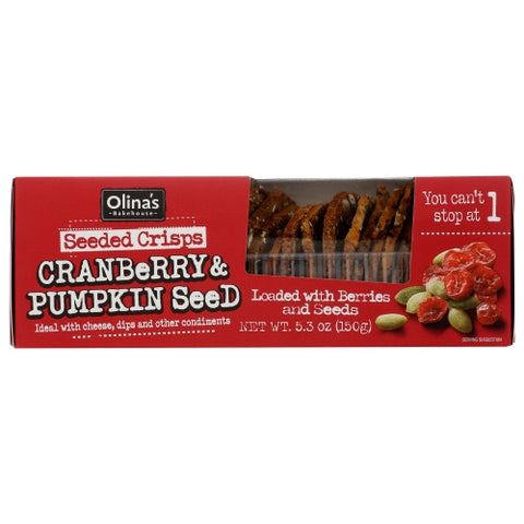 Olinas Bakehouse, Crisps Seed Crnbrry Pmpkn, 5.3 Oz(Case Of 12)