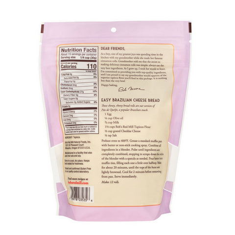 Bobs Red Mill, Tapioca Starch Flour, 16 Oz(Case Of 4)