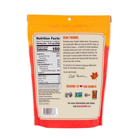 Bobs Red Mill, Homestyle Granola Maple Sea Salt, 11 Oz(Case Of 6)
