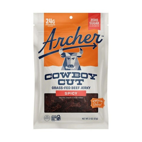 Country Archer, Grass-Fed Zero Sugar Beef Jerky Spicy Sesame Garlic, 2 Oz(Case Of 12)