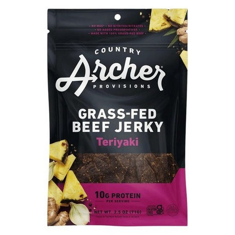 Country Archer, Jerky Beef Teriyaki, 2.5 Oz(Case Of 12)