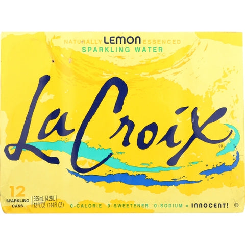 Wtr Spark Lemon 12Pk 12Z Case of 2 X 144 Oz by La Croix