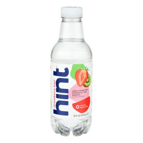 Unsweet Water Strawberry Kiwi Case of 12 X 16 Oz by Hint