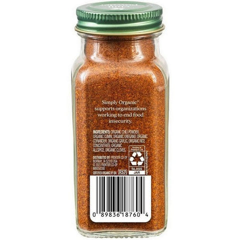 Simply Organic, Organic Chili Powder, 2.89 Oz(Case Of 6)