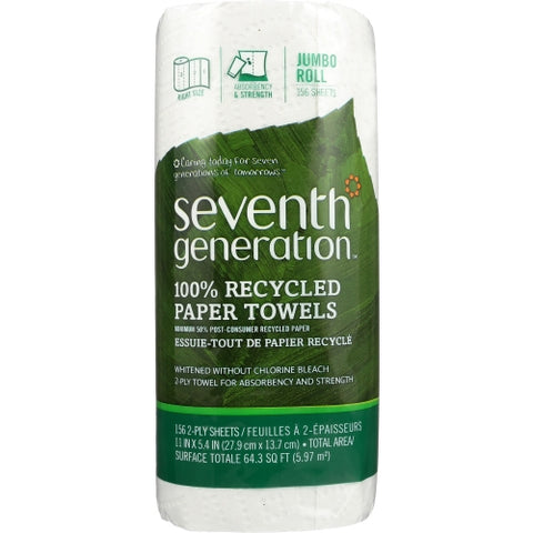 Seventh Generation, Paper Towels White, 1 Count(Case Of 24)