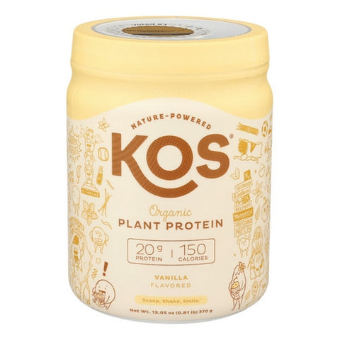 Kos, Organic Plant Protein Powder, Vanilla 13.05 Oz