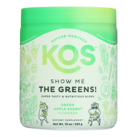 Kos, Organic Super Greens Fruit & Vegetable Powder, 10 Oz