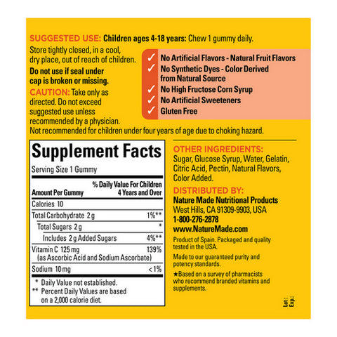 Nature Made, Vitamin C Kids Gummies, 110 Tabs