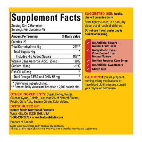 Nature Made, Fish Oil, 111 Mg, 90 Gummies